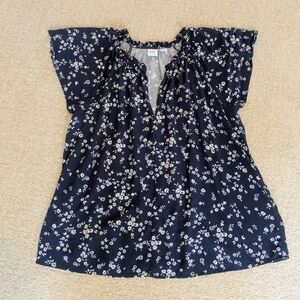 GAP Navy Floral Women's Blouse